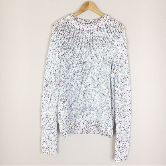 ASOS Other - ASOS White Marled Chenille Knit Pullover Sweater